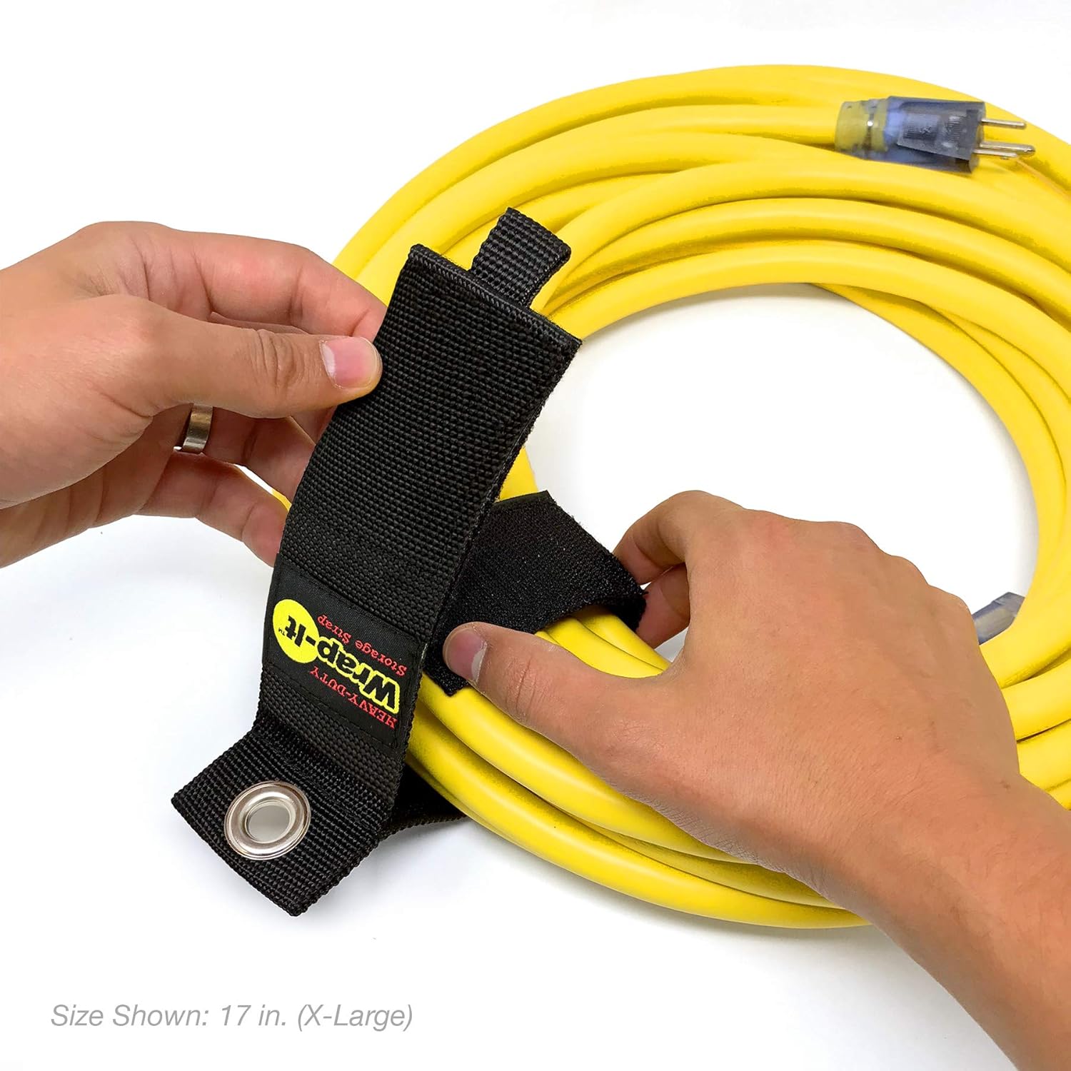 Heavy-Duty Wrap-It Storage Straps, 17-inch (6 Pack) - Hook and Loop Extension Cord Organizer Hanger, Cord Wrap Keeper, Cable Straps for Cords, Hoses, Rope, RV, Boat and Garage Storage and Organization: Home Audio & Theater