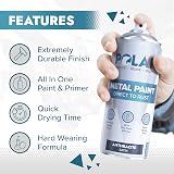 Polar Direct to Rust Metal Spray Paint Satin Anthracite 6x400ml view 3