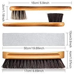 4 Pcs Horsehair Shoe Brush Kit Polishing Daubers