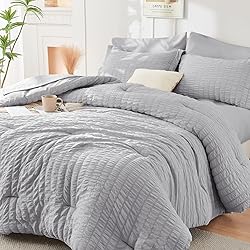 HYMOKEGE Light Grey Full Size Comforter Sets