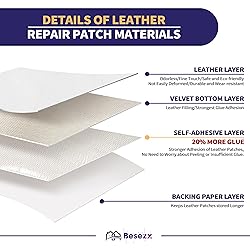 Besezx Leather Repair Patch Tape Kit, Self Adhesive