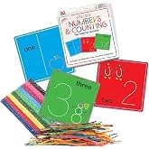 Wikki Stix Numbers and Counting Cards, Preschool &amp; Kindergarten Tactile Learning, STEM Toy, Numbers 1-20 Plus 7 Bonus Cards, 36 Wikki Stix, for 3 &amp; Up.