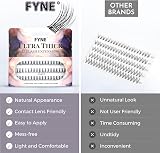FYNE Individual Eyelashes Black Ultra Short 8mm Volume Cluster Lashes 240 Pcs view 4