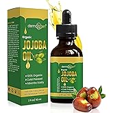 DERMAXGEN Jojoba Oil -100% Organic & Cold Pressed Oil - Anti-Aging Moisturizing Treatment for Face, Hair, Skin & Nails, Acne Scars, Anti-Wrinkle. (2 FL OZ)