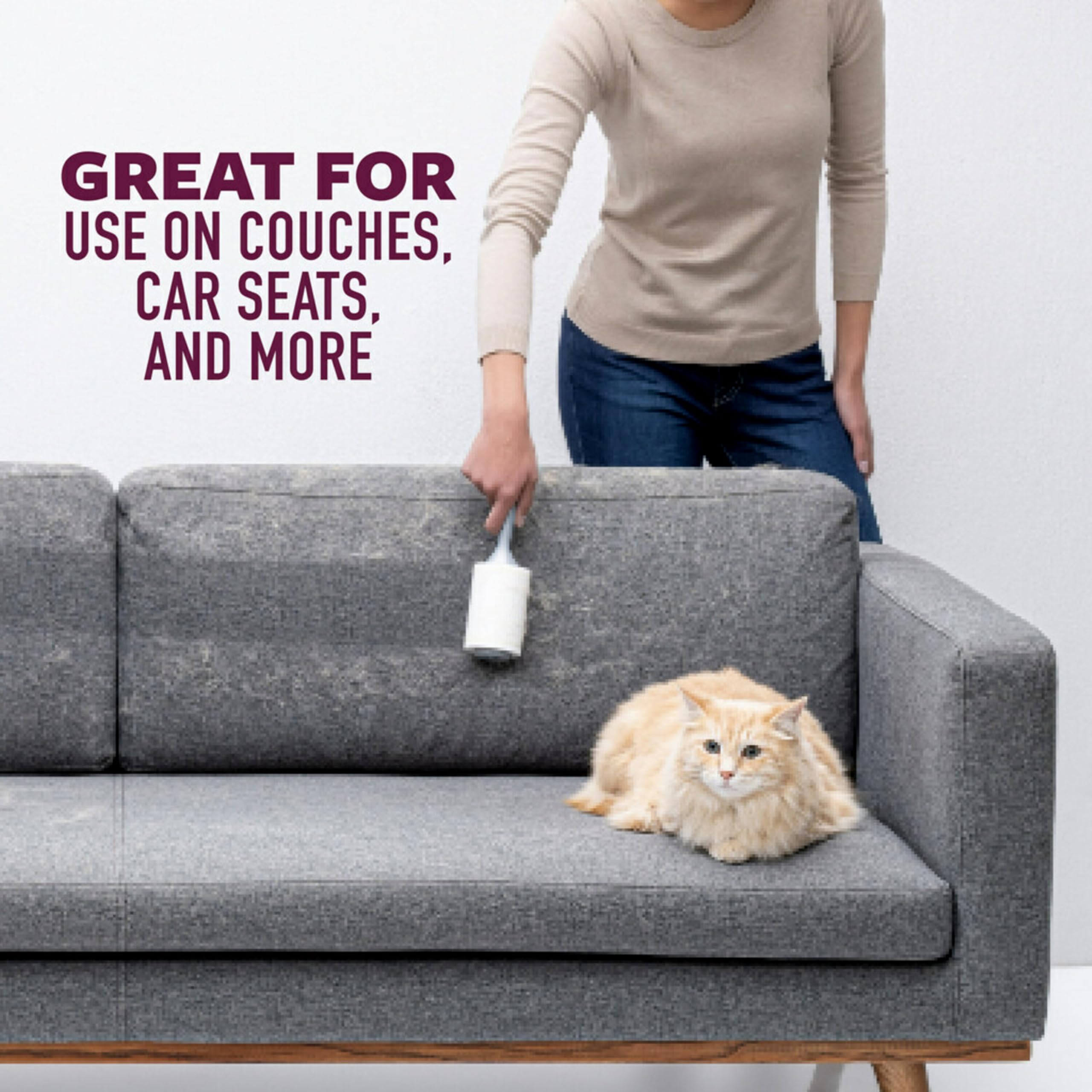 Scotch-Brite Pet Hair Pickup Extra Sticky Lint Roller, Designed for Removing Fur + Fluff on Couches, Clothes, Dog and Cat Beds, & More, 6 Pack, 420 Easy-Tear Adhesive Sheets Total