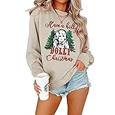 VESMARP 2023 New Women's Sweatshirt Have A Holly Dolly Christmas Witch Long Sleeve Pullover Sweater Christmas Shirt