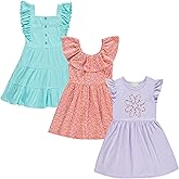 BTween 3 Piece Girls Summer Dress Set Short Sleeve Casual Skater Dresses