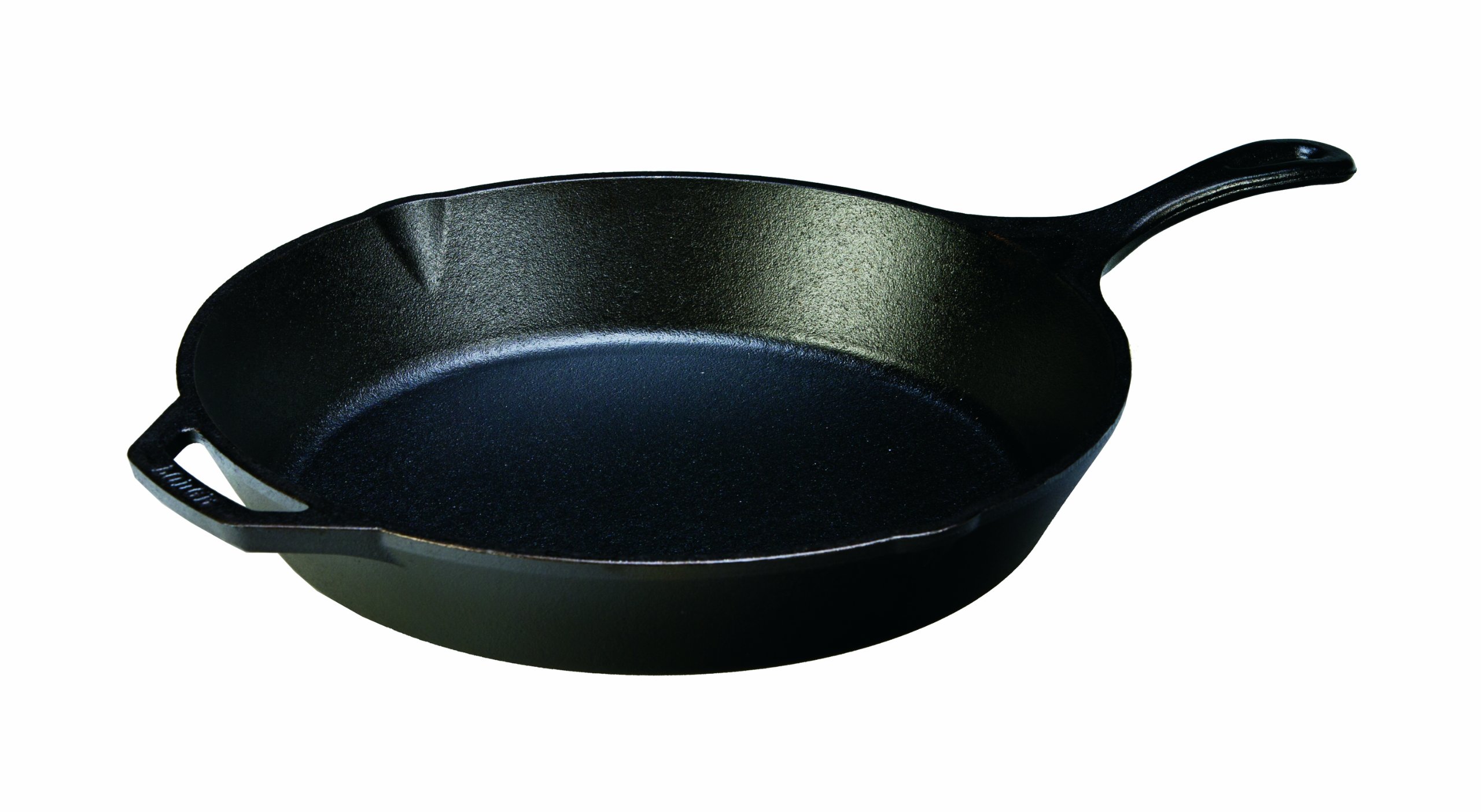 Lodge 13-1/4 Inch Cast Iron Pre-Seasoned Skillet – Signature Teardrop Handle - Use in the Oven, on the Stove, on the Grill, or Over a Campfire, Black