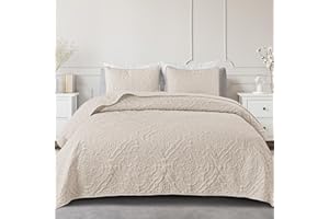 Exclusivo Mezcla Quilt Set Full Queen Size, Lightweight Vintage Quilts with 2 Pillow Shams, Soft Queen Bedspreads Coverlets B