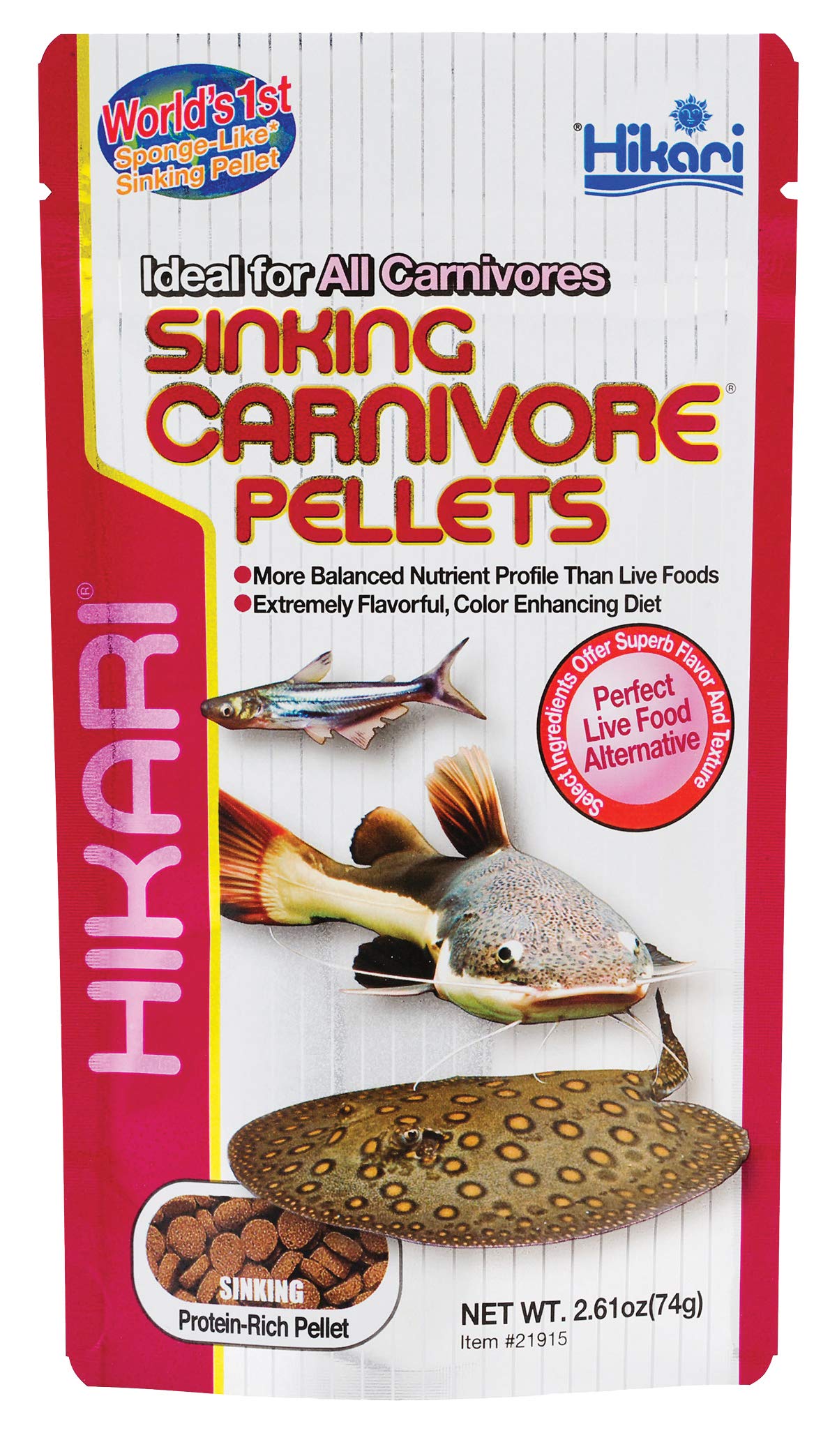 Hikari Sinking Carnivore Pellets for Pets, 2.61-Ounce