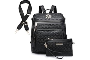MKP COLLECTION Women Fashion Backpack Purse Convertible Large Rucksack Versatile Travel Shoulder Bags Handbag Set with Tassel