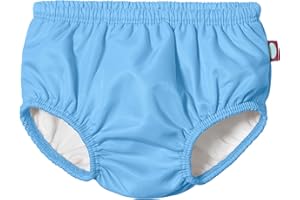 City Threads Baby Girls' and Boys' Swim Diaper Cover Reusable Leakproof for Swimming Pool Lessons Beach, Bright Light Blue, 3T