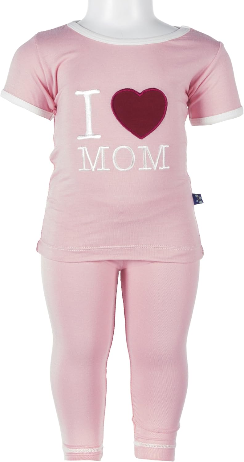 Kickee Pants Holiday Short Sleeve Applique Pajama Set