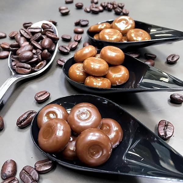 BALI’S BEST ESPRESSO CANDY, 1 POUND JAR, INDIVIDUALLY WRAPPED HARD CANDY WITH ESPRESSO FILLED CENTER, MADE WITH REAL SUMATRAN COFFEE, HALAL