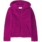 The Children's Place girls Long Sleeve Sherpa Zip-up Hoodie