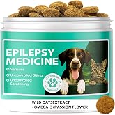 Calming Chews for Dogs | Seizure Medicine for Dog | Natural Herbal Formula Calms The Nervous System | Ashwagandha, Milk Thistle, Turmeric | Calming for Dogs Anxiety - 120 Chews