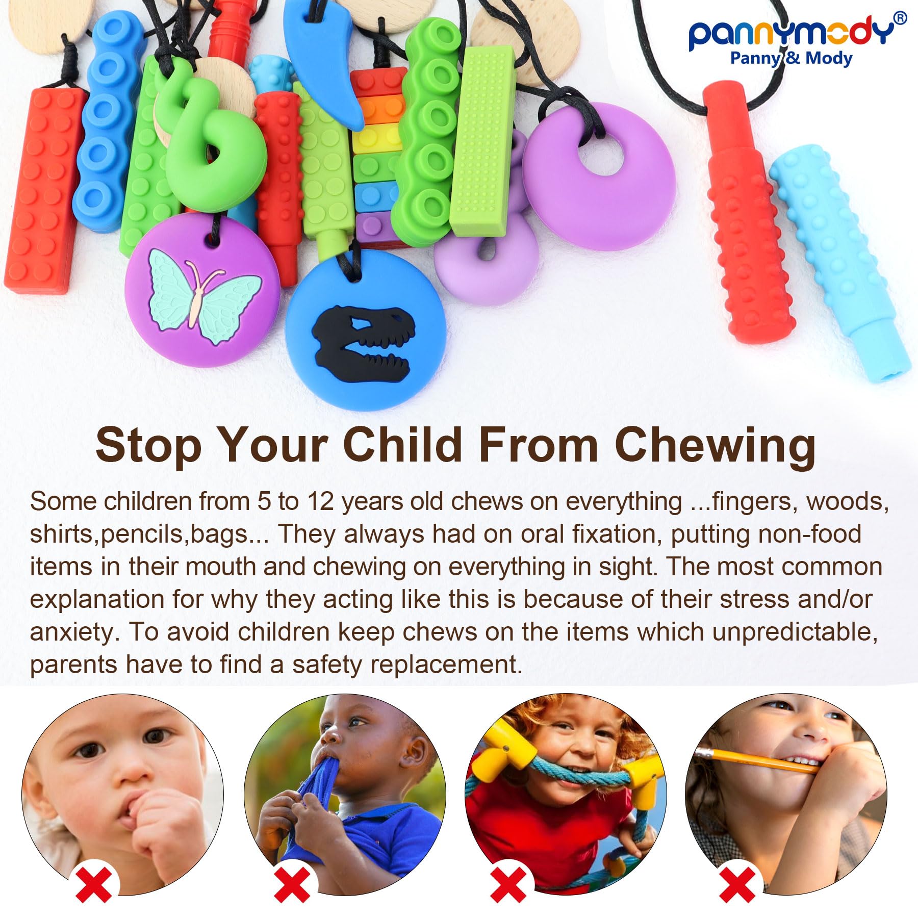 Sensory Oral Motor Chew Tool, P Shape Sensory Chew Toy, 3