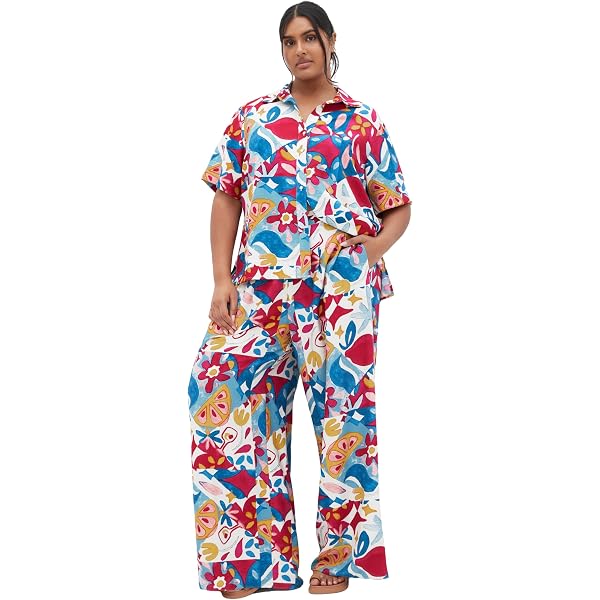 City Chic Plus Size Botanical Jumpsuit - Off-Shoulder Wide Leg Romper With Floral Print - View #9