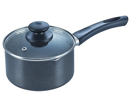 Prestige Omega Deluxe Granite Milk Pan with Lid, 160mm