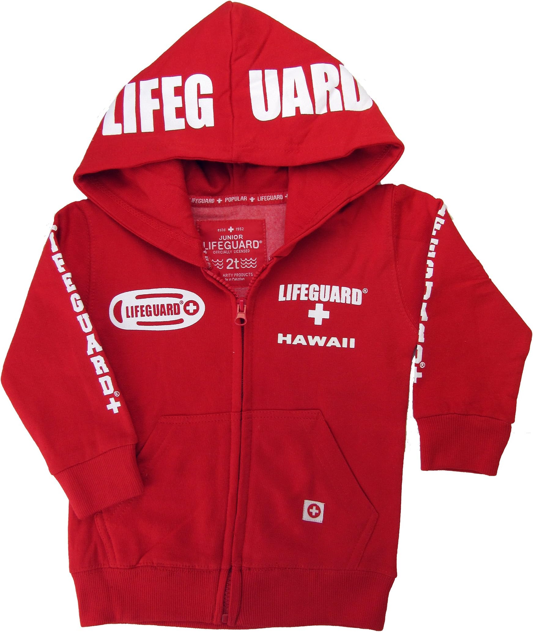 Maui Clothing Officially Licensed Lifeguard Hawaii Toddler Zipper Hoodie