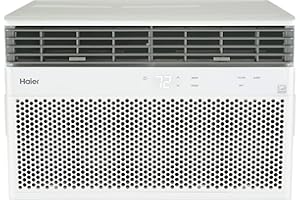 Haier Window Air Conditioner 12000 BTU, Wi-Fi Enabled, Energy-Efficient Cooling for Large Rooms, 12K BTU Window AC Unit with Easy Install Kit, Control Using Remote or Smartphone App