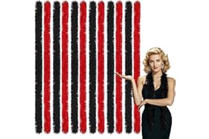 MAOFENG 24pcs Feather Boas Bulk Artificial Fluffy Boas Costume Decor for Halloween Wedding Christmas Tea Party Supplies