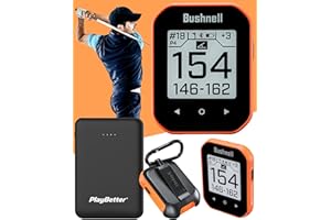 Bushnell Phantom 3 (Orange) Slope Golf GPS Handheld Bundle - Touchscreen, Auto Course & Hole Recognition, Auto-Prompt Score Entry with PlayBetter Portable Charger, Belt Clip & Carabiner