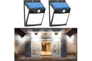 AOMIL Motion Sensor Outdoor Lights, 3 Working Modes Solar Motion Lights Outdoor,Solar Lights Outdoor Waterproof,Solar Flood Lights Outdoor with 270° Wide Angle,[238LEDX2Packs] Solar Lights Outdoor