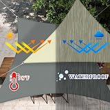 RICHIE Sun Shade Sail 3x3m Square Waterproof 98% UV Block with Rope view 4
