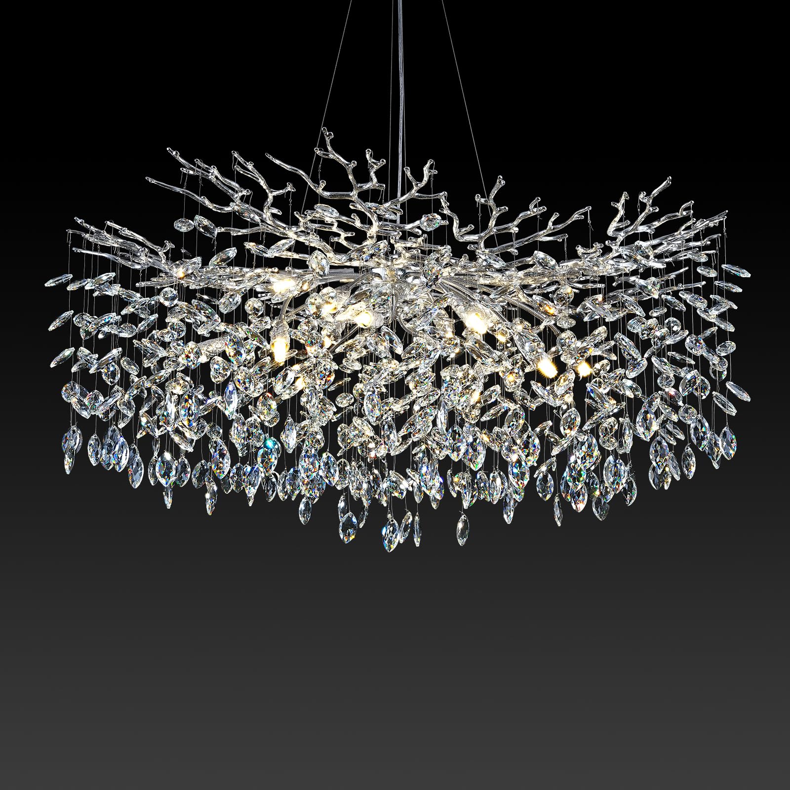 kvtinmty Modern Crystal Chandeliers for Dining