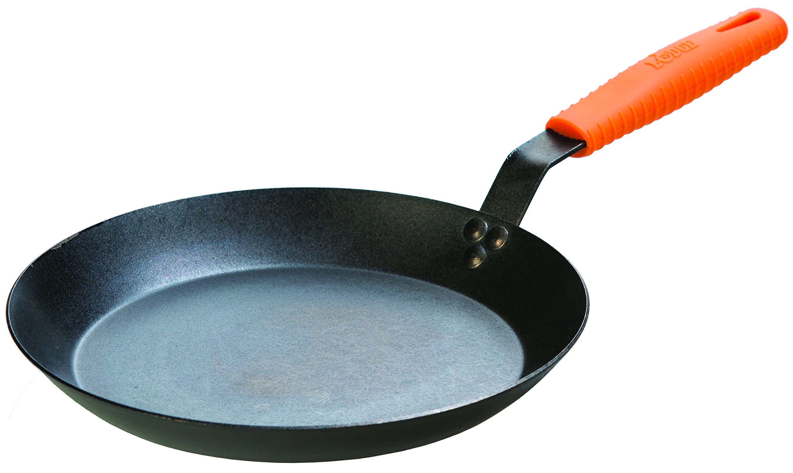 Lodge Manufacturing Company CRS12HH61 carbon steel skillet, 12", Black/Orange