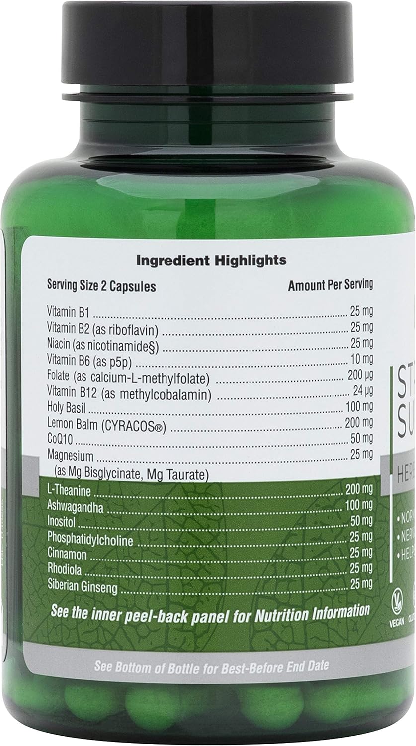 NaturesPlus Bio Advanced Stress Support, Lemon Balm, Ashwagandha, Rhodiola, Holy Basil, L Theanine, B Complex, Magnesium - Image 4