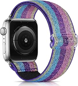 URU Shield Compatible with Apple Watch Elastics Band for Women Men,Pattern Stretch Bands Fashion Handmade Replacement Strap for iWatch Series 6 5 4 3 2 1/SE