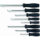 Williams 8-Piece Endurogrip Multi-Size Screwdriver Set, Keystone Slots Hex Bolster & Phillips, Comfort Grip Prevents Slippage, Extra Strength Steel Chrome Blades