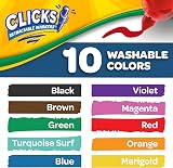Crayola Cliks Retractable Washable Markers 10 Pack 2 in 1 Tip view 2