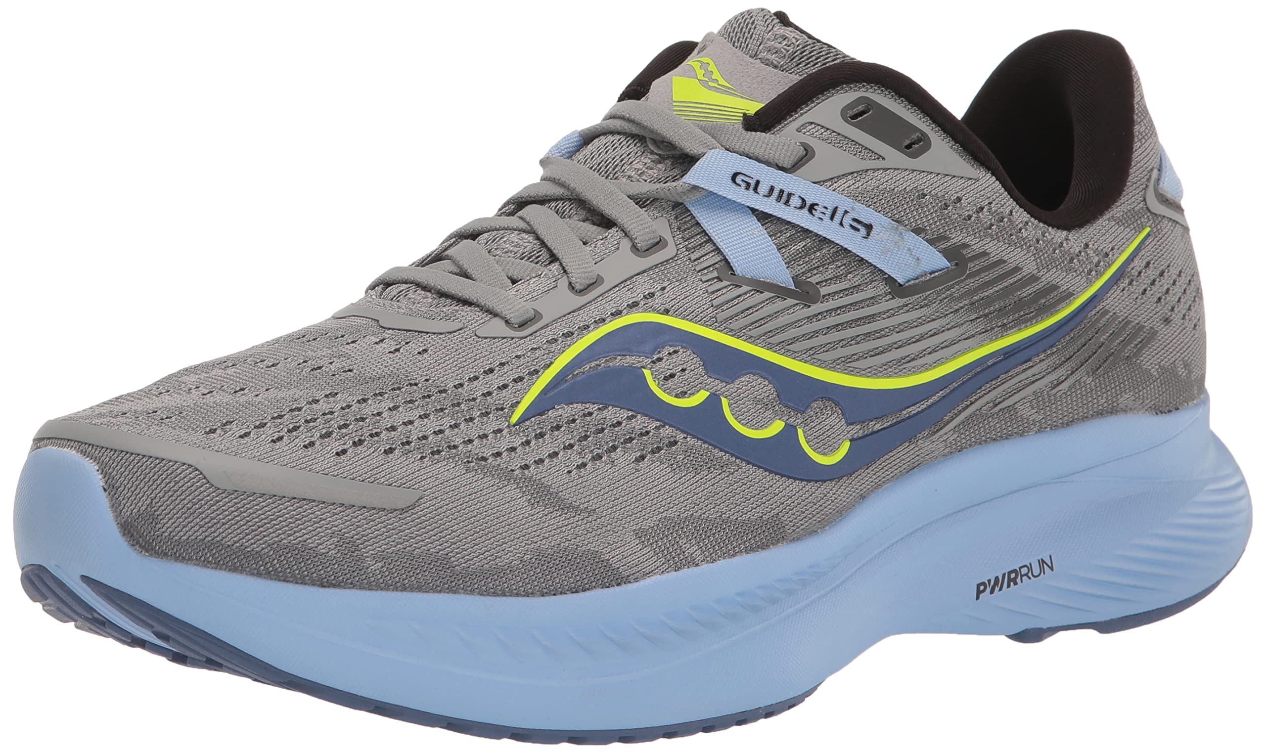 Saucony Women’s Guide 16 Sneaker, Fossil/Ether, 5