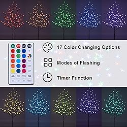 Lightshare Cherry Blossom Lighted Tree 5 Feet, RGB