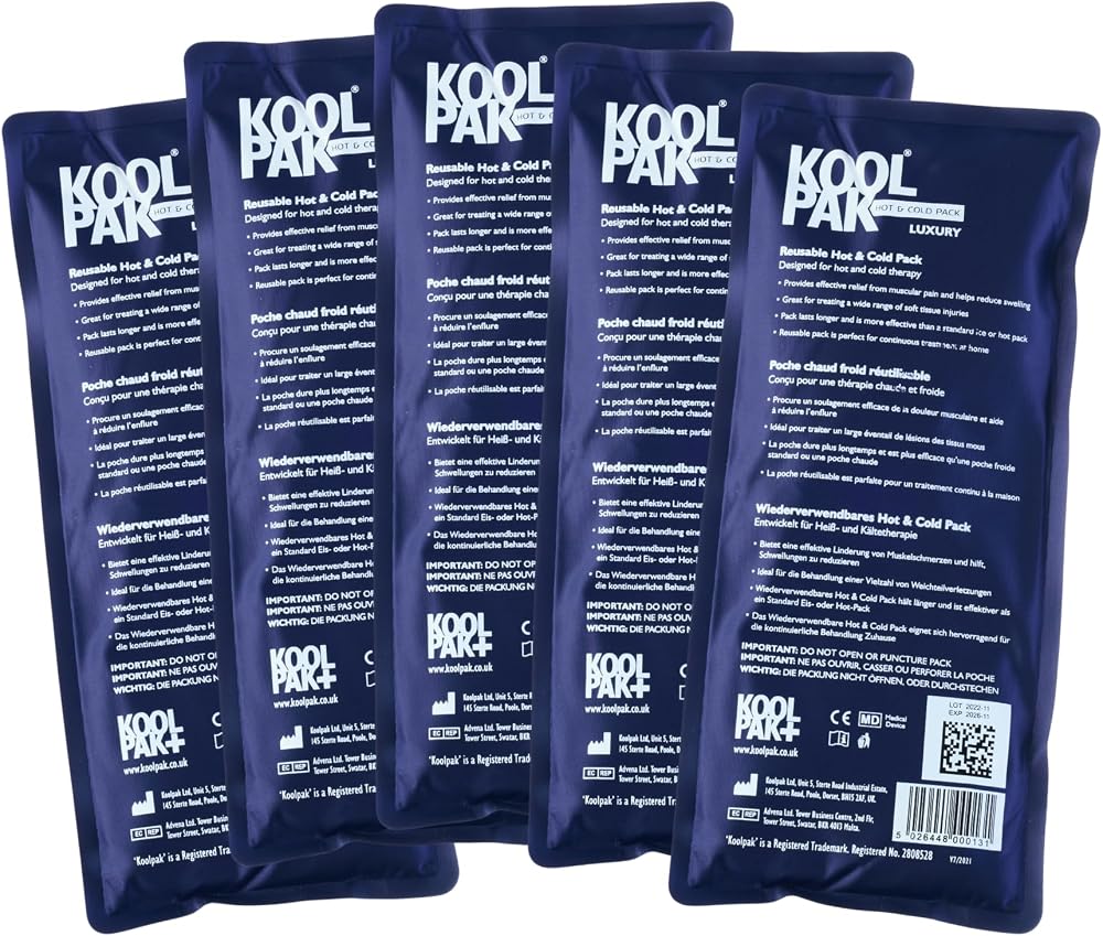 Koolpak Hot & Cold Gel Packs Reusable 12x29cm – Pack of 5
