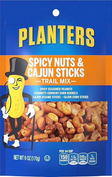 PLANTERS SPICY NUTS & CAJUN STICKS TRAIL MIX...
