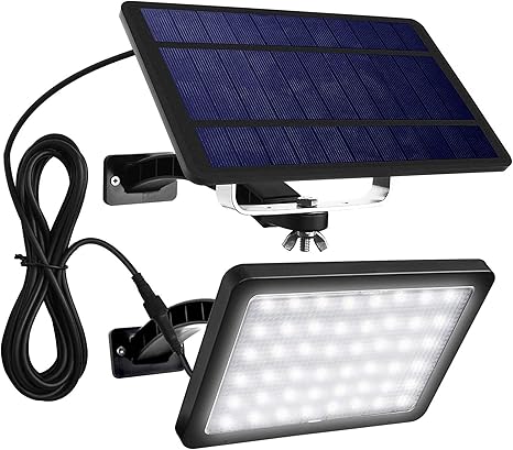 1000 lúmenes 48 luces LED solares para exteriores, montaje en pared