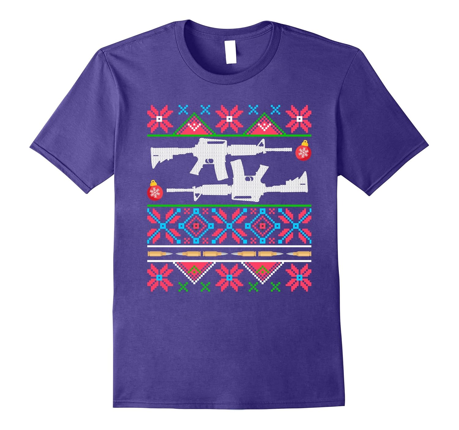 Christmas Gun Shirt, Festive Holiday Rifle T-Shirt-ANZ