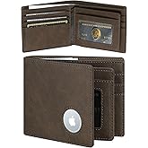 furid Airtag Wallet Men Slim: Men's Air Tag Wallets with Airtag Holder - Minimalist RFID Front Pocket Card Holder Gift for Man Husband at Anniversay Brithday