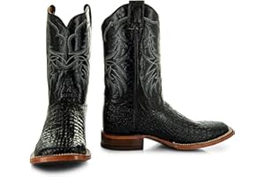 Soto Boots Men's Caiman Belly Print Cowboy Boots H4001