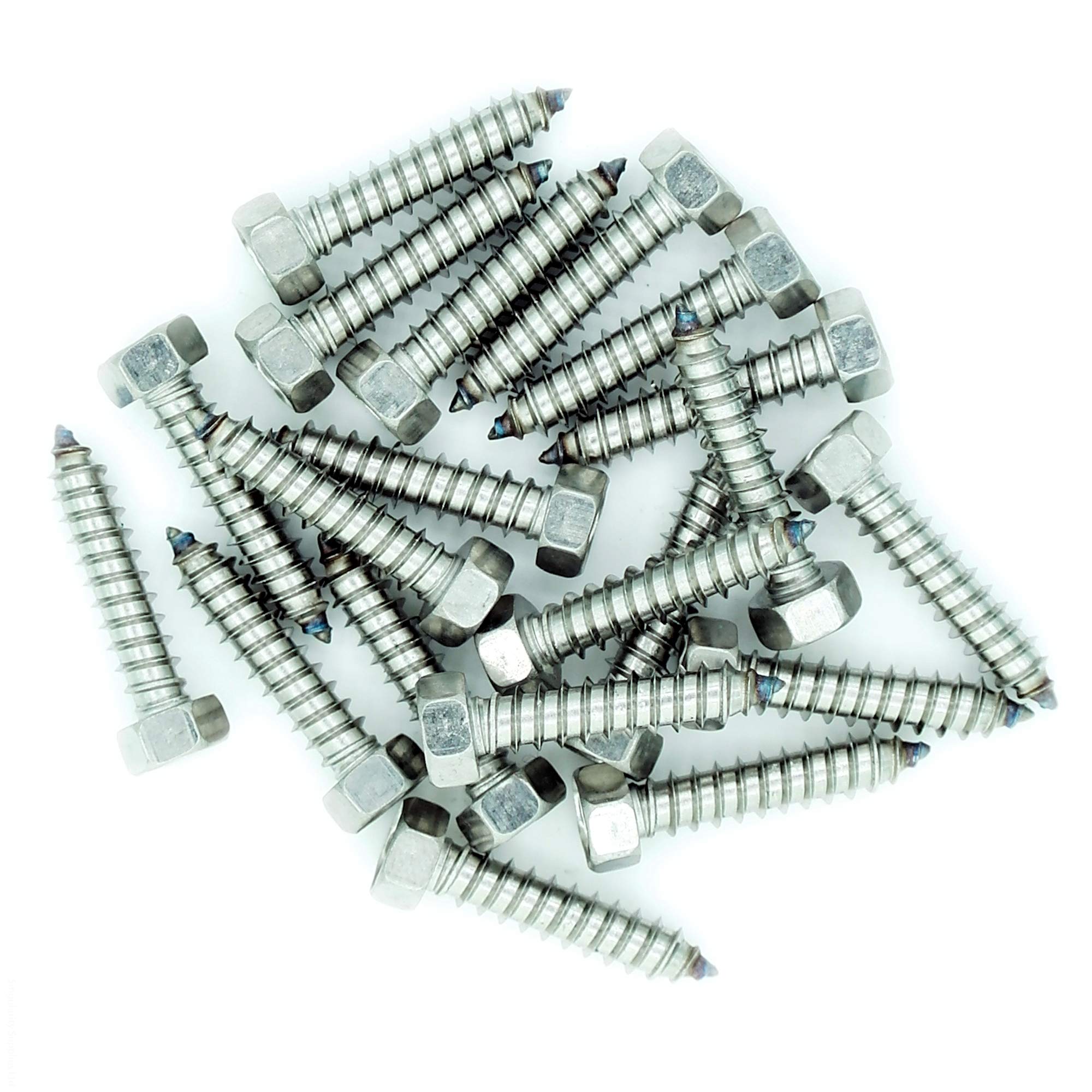 No.6 x 1.5 (3.5mm x 38mm) Hex Self-Tapping Screw - Stainless Steel (A2) (Pack of 20)