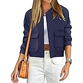 ANRABESS Women Cropped Bomber Jacket 2025 Fashion Casual Trendy Varsity Y2k Jackets Fall Outfits
