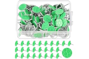 Fullhawl 100 Reflective Tacks Trail Marking Tacks Glow Reflective Mark Trail Markers Thumb Nails for Hunting Hiking Camping Tree Stand (Green)