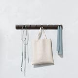 Umbra Flip 8-Hook Wall Mounted Coat Rack Black/Walnut view 8