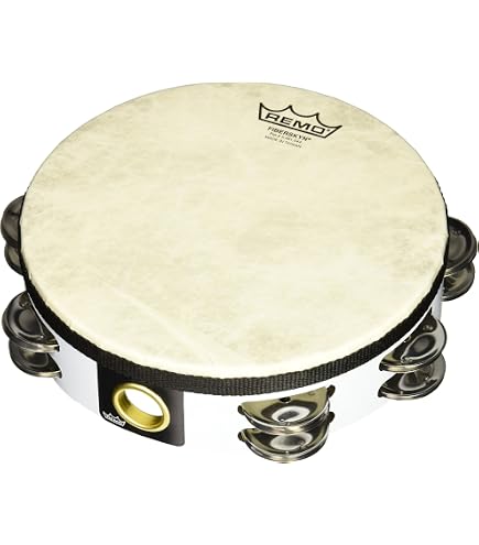 Amazon.com: Remo Fiberskyn Tambourine - Quadura Deep Red, 8