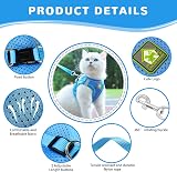Grantop Cat Harness and Lead Set Adjustable Reflective Mesh Vest for Cats view 3