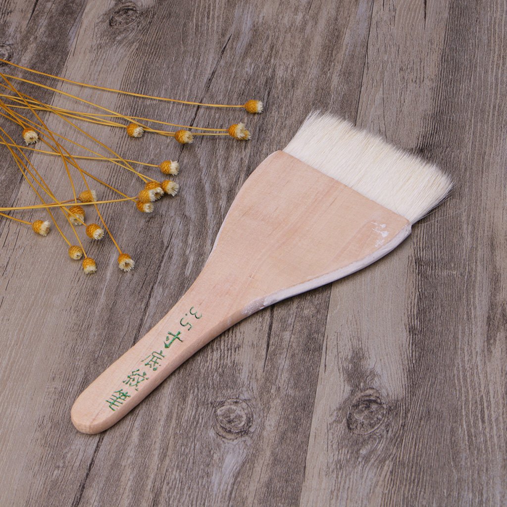 BarFeer Goat Hair Hake Brush Paint Art Brushes Tool Long Wooden Handle